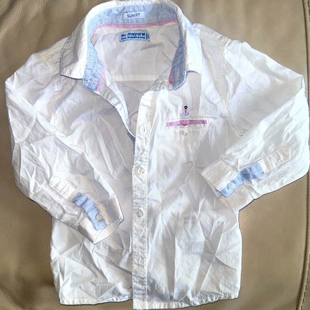 Mayoral 18M White Button Down